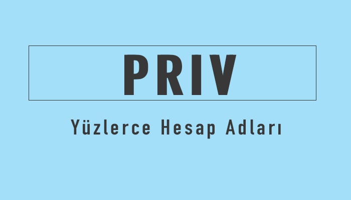 priv hesap adları