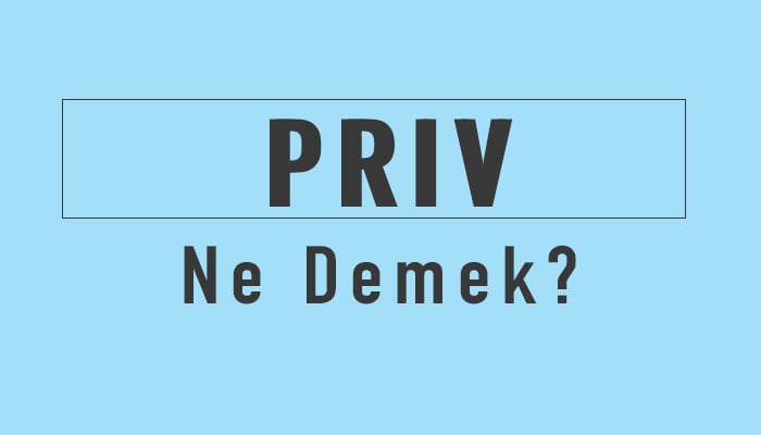 priv ne demek